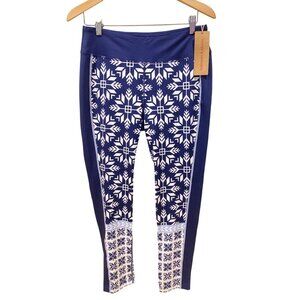 Krimson Klover Nordic Snowflake Legging Base Layer Bottom W's M Blue MSRP$120